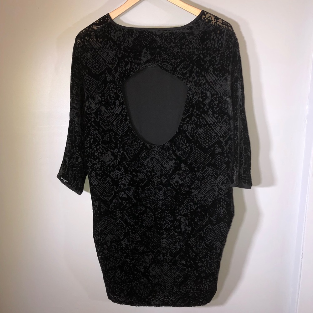 silence + noise Burnout Velvet Backless Dress M - Picture 6 of 8